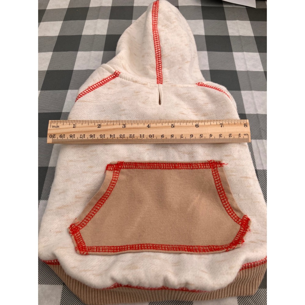 Fashion Pet Dog Hoodie XS Red Striped Sporty Fleece Sweatshirt 522RXS - Picture 10 of 13